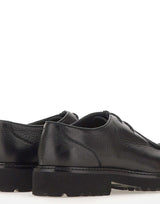 DOUCAL'S Stringata a due fori in pelle BLACK Uomo 