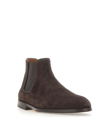 DOUCAL'S Stivaletti Beatles in suede BROWN Uomo 