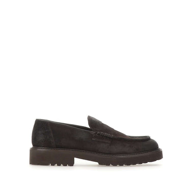 DOUCAL'S Mocassini in pelle scamosciata BROWN Uomo 