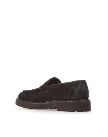 DOUCAL'S Mocassini in pelle scamosciata BROWN Uomo 