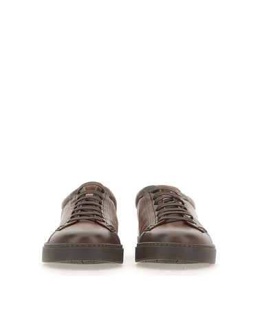 DOUCAL'S Sneakers in pelle nappa BROWN Uomo 