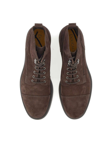 DOUCAL'S Stivaletti stringati in suede BROWN Uomo 