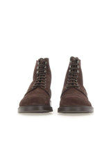 DOUCAL'S Stivaletti stringati in suede BROWN Uomo 