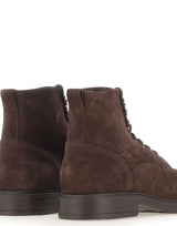 DOUCAL'S Stivaletti stringati in suede BROWN Uomo 