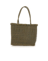 DRAGON DIFFUSION Borsa a spalla "B Weave Basket Small" GREEN Donna 