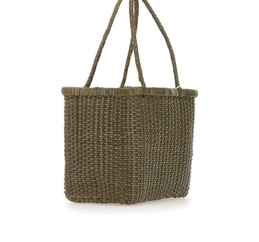 DRAGON DIFFUSION Borsa a spalla "B Weave Basket Small" GREEN Donna 
