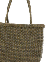 DRAGON DIFFUSION Borsa a spalla "B Weave Basket Small" GREEN Donna 
