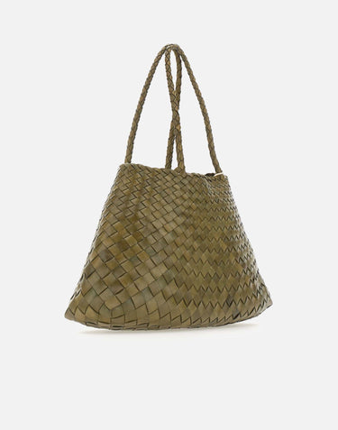 DRAGON DIFFUSION Borsa a spalla "Santa Croce Big" GREEN Donna 