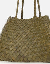 DRAGON DIFFUSION Borsa a spalla "Santa Croce Big" GREEN Donna 