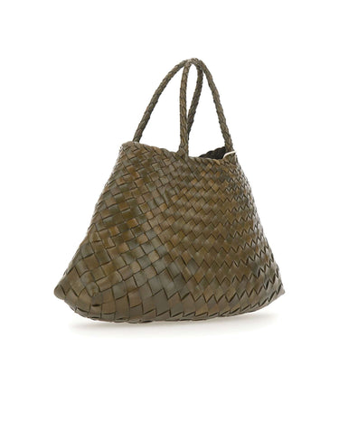 DRAGON DIFFUSION Borsa a mano "Santa Croce Small" GREEN Donna 