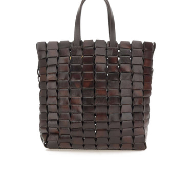 Borsa "Link Tote" in pelle 8960 DKBROWN DRAGON DIFFUSION 