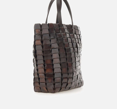Borsa "Link Tote" in pelle 8960 DKBROWN DRAGON DIFFUSION 