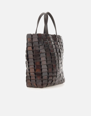 Borsa "Link Tote" in pelle 8960 DKBROWN DRAGON DIFFUSION 