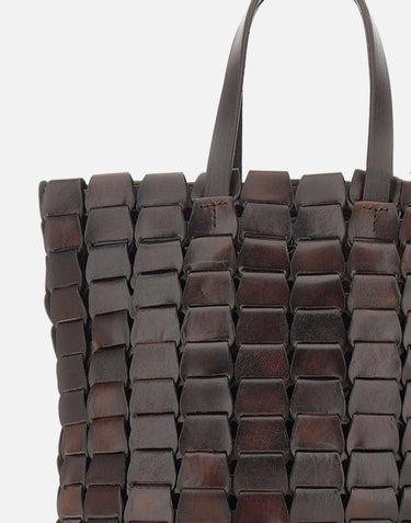Borsa "Link Tote" in pelle 8960 DKBROWN DRAGON DIFFUSION 