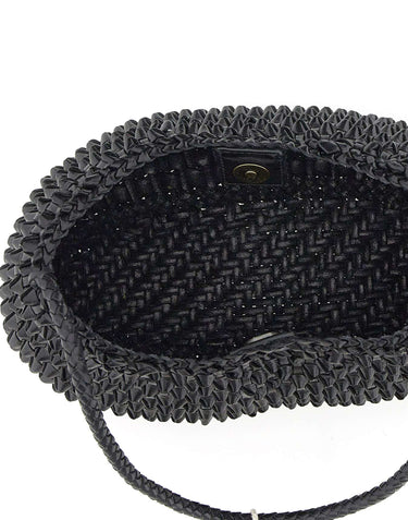 DRAGON DIFFUSION Borsa a spalla "Basil Cactus" BLACK Donna 