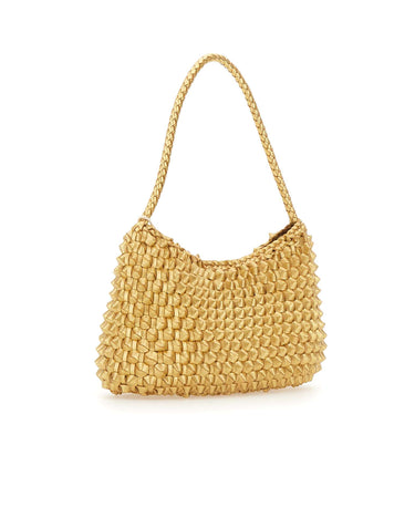 DRAGON DIFFUSION Borsa a spalla "Basil Cactus" GOLD Donna 