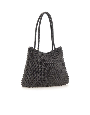 DRAGON DIFFUSION Borsa a spalla "S.Croce Cactus" BLACK Donna 