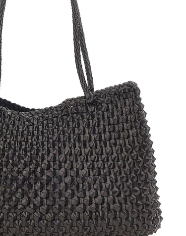DRAGON DIFFUSION Borsa a spalla "S.Croce Cactus" BLACK Donna 