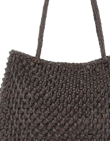 DRAGON DIFFUSION Borsa a spalla "S.Croce Cactus" BROWN Donna 