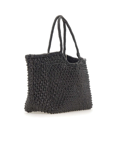 DRAGON DIFFUSION Borsa a spalla "Nantucket Cactus" BLACK Donna 