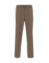 Pantaloni in flanella con elastico in vita LBP191 WV016LBR DROLE DE MONSIEUR 
