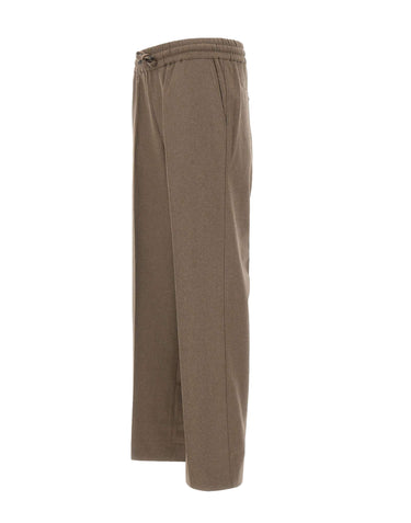 Pantaloni in flanella con elastico in vita LBP191 WV016LBR DROLE DE MONSIEUR 