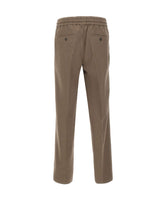 Pantaloni in flanella con elastico in vita LBP191 WV016LBR DROLE DE MONSIEUR 