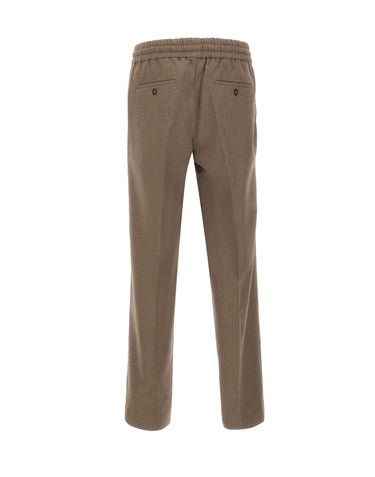 Pantaloni in flanella con elastico in vita LBP191 WV016LBR DROLE DE MONSIEUR 