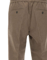 Pantaloni in flanella con elastico in vita LBP191 WV016LBR DROLE DE MONSIEUR 