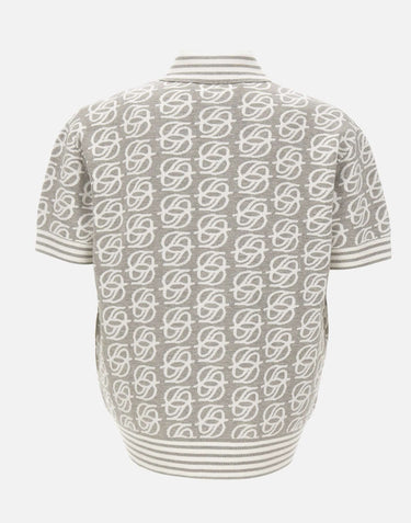 DROLE DE MONSIEUR Polo "D Mirror Monogram" GREY Uomo 