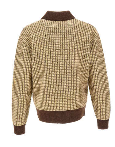 DROLE DE MONSIEUR Cardigan in maglia waffle YELLOW Uomo 