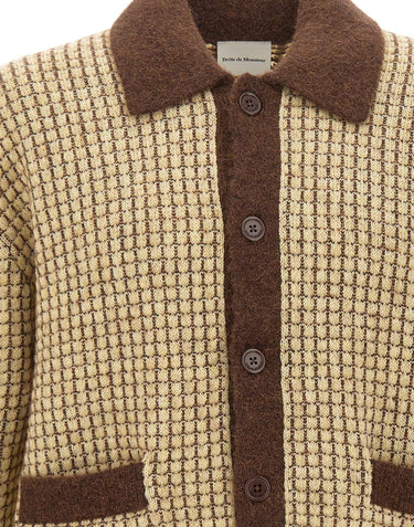 DROLE DE MONSIEUR Cardigan in maglia waffle YELLOW Uomo 