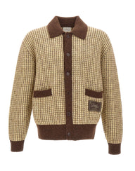 DROLE DE MONSIEUR Cardigan in maglia waffle YELLOW Uomo 