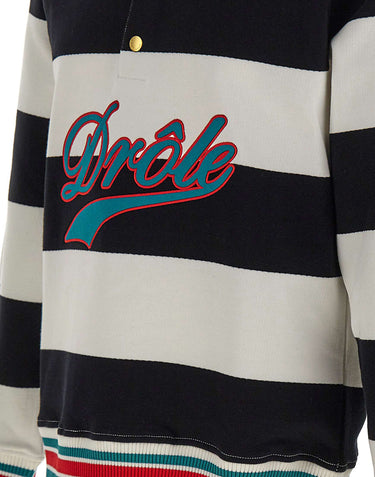 DROLE DE MONSIEUR Polo a righe con ricamo MULTICOLOR Uomo 