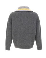 DROLE DE MONSIEUR Maglione trucker con mezza zip GREY Uomo 