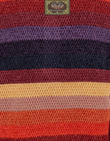 DROLE DE MONSIEUR Polo in maglia "Chenille Striped Polo Horse Patch" MULTICOLOR Uomo 