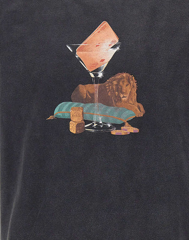 DROLE DE MONSIEUR T-Shirt "Glass Lion" BLACK Uomo 