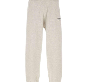 DROLE DE MONSIEUR Pantaloni jogger in pile con slogan GREY Uomo 