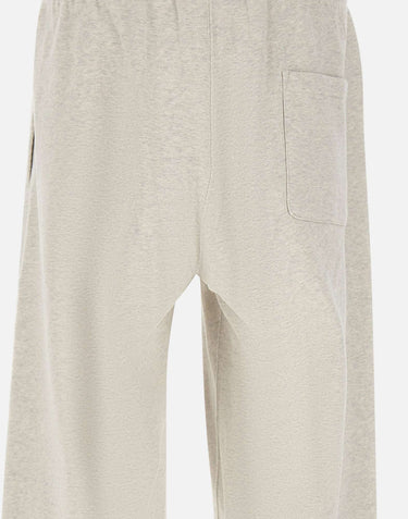 DROLE DE MONSIEUR Pantaloni jogger in pile con slogan GREY Uomo 