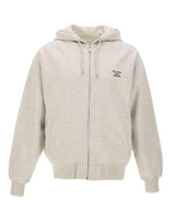 DROLE DE MONSIEUR Felpa con zip e slogan GREY Uomo 