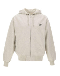 DROLE DE MONSIEUR Felpa con zip e slogan GREY Uomo 