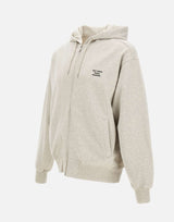 DROLE DE MONSIEUR Felpa con zip e slogan GREY Uomo 