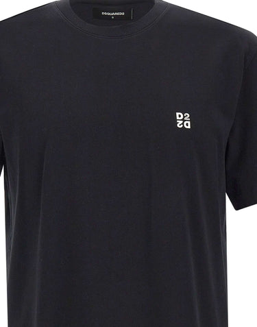 DSQUARED2 T-shirt "Metal D2 Upside Down" BLACK Uomo 