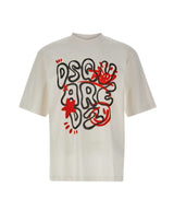 DSQUARED2 T-shirt con stampa logo WHITE Uomo 