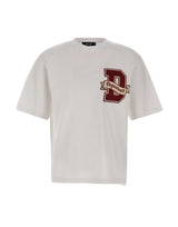 T-shirt in cotone con patch logo S74GD1605 D20033100 DSQUARED2 