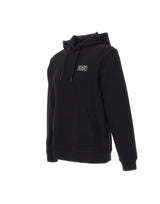 EA7 Felpa in cotone con cappuccio BLACK Uomo 