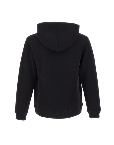 EA7 Felpa in cotone con cappuccio BLACK Uomo 