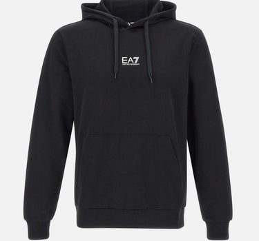 EA7 Felpa in cotone "Core identity" BLACK Uomo 