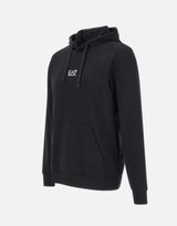 EA7 Felpa in cotone "Core identity" BLACK Uomo 