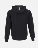 EA7 Felpa in cotone "Core identity" BLACK Uomo 
